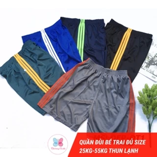 Quần đùi bé trai từ 25-55kg thun lạnh 3 sọc Quần sọt short bé trai - QT1