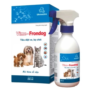 Xịt Vime-Frondog tiêu diệt ve rận, bọ chét ở chó mèo - 250ml