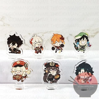 ( 3cm ) Mô hình Standee GENSHIN IMPACT ver CHIBI ĂN game anime chibi mica trong arcylic trưng bày