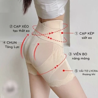 Quần gen bụng định hình giảm mỡ cạp cao,thanh định hình siết eo chống cuộn,nâng mông chống xệ 6915