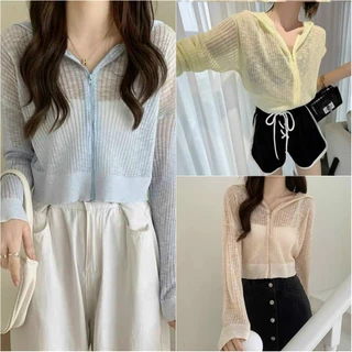 Áo khoác cardigan, áo khoác len mỏng nhiều màu dễ thương