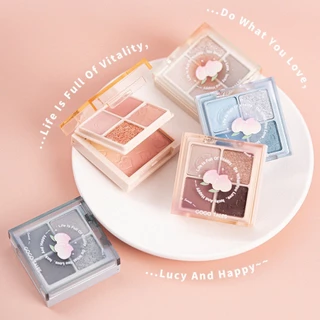 Bảng phấn mắt má 2 tầng kèm phấn má Gogotales Amoy Likes Blush GT426 phấn lì mịn có nhũ lên màu chuẩn rõ nét