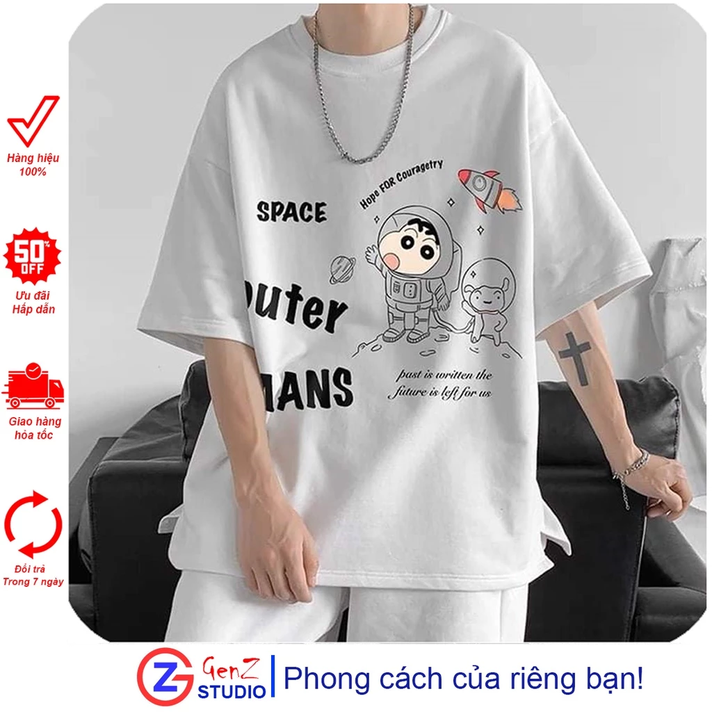 Áo thun nam nữ unisex Shin PHG áo phông cotton tay lỡ form rộng PHG3 Trend 2023
