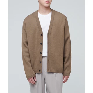 Áo CARDIGAN nam form rộng thương hiệu MUSINSA, len lông cừu dày dặn, mở khuy cổ chữ V - MMAWC706