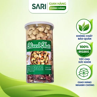 Mix 5 Loại Hạt Dinh Dưỡng, Hạt Lớn Có Macca, Điều, Hạt Óc Chó, Hộp 500gr -- Mix 5