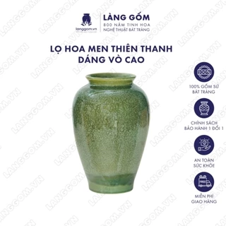 Bình hoa, lọ hoa Gốm sứ Bát Tràng cao cấp Men hỏa biến vò cao dùng làm quà tặng, trang trí - Làng Gốm Bát Tràng