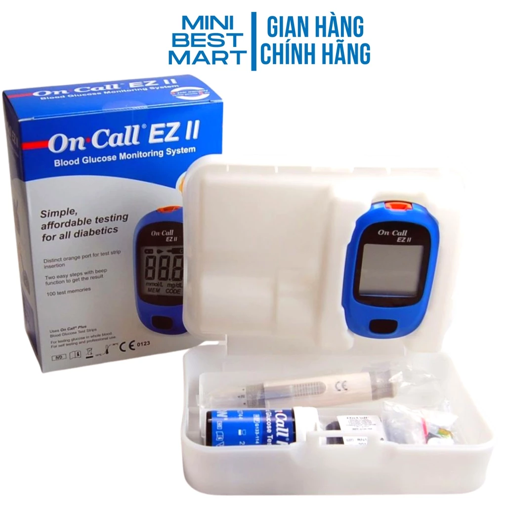 Máy Đo Đường Huyết Acon On-Call Ez II + Tặng 25 que thử và 10 kim chích máu