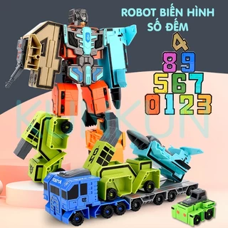 Đồ chơi robot chữ số biến hình thông minh