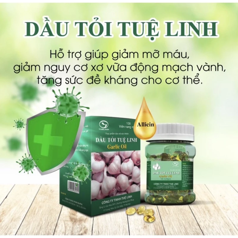 Dầu Tỏi Tuệ Linh-date t1/2027_Kiểm soát mỡ máu_Tăng sức đề kháng