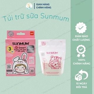 Túi Trữ Sữa SUNMUM Economy Series 90ml-240ml Khoá Zip 3 Lớp Chắc Chắn Giúp Bảo Quản Sữa An Toàn Cho Bé