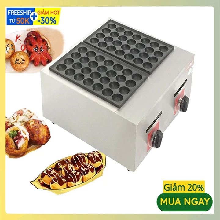 Khuôn bánh bạch tuộc đôi làm nóng nhanh, bánh chín đều khuôn