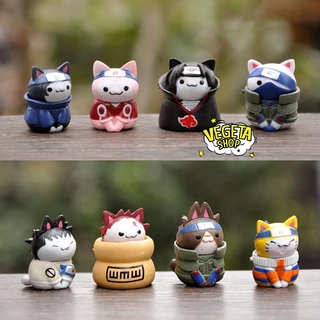 Mô hình Naruto - Mô hình Mega Cat Project Mèo Cosplay Naruto Sasuke Sakura Kakashi Gaara Iruka Shikamaru Itachi mèo Tsum