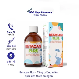 Siro BETACAN PLUS Tăng Cường Miễn Dịch, Kích Thích Ăn Ngon Cho Trẻ (100ml)