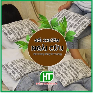 Gối Chườm Ngải Cứu Giúp Ấm Bụng, Lưng, Túi Xông Ngải Cứu Giảm Đau Mỏi Lưng Cổ Vai Gáy Làm Nóng Bằng Lò Vi Sóng