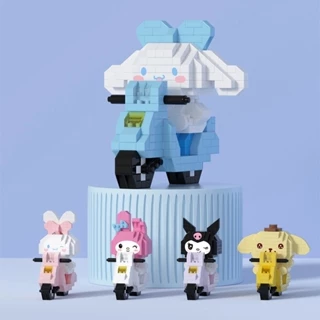 Mô Hình Lắp Ráp Lego Mini Nhân Vật Hoạt Hình Sanrio Cinnamoroll, Kuromi, Melody, Purin, Hello Kitty Quà Tặng Nam Nữ