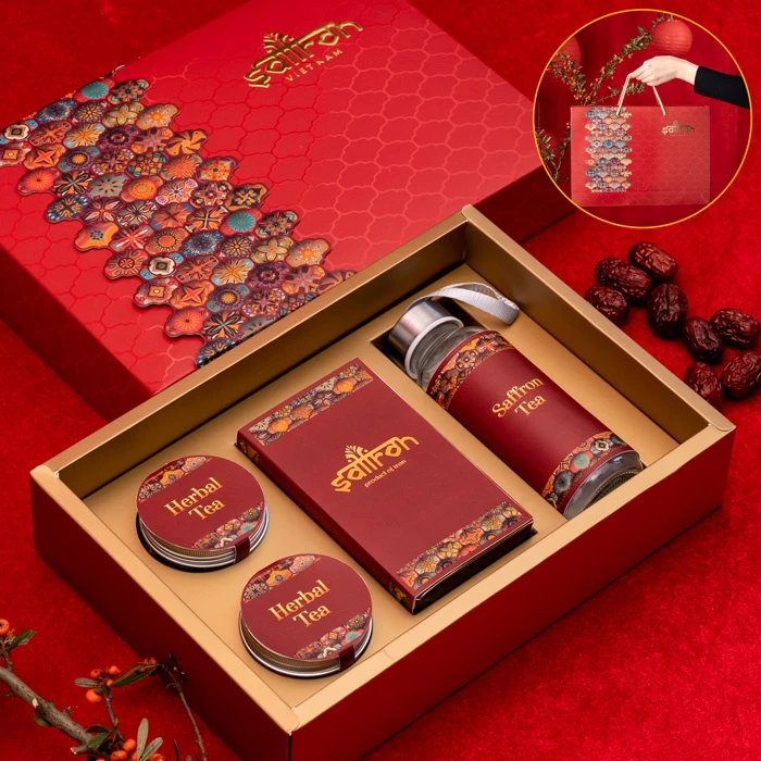 Hộp quà trung thu trà Nhụy Hoa Nghệ Tây Saffron Jahan 0.5Gr sức khỏe