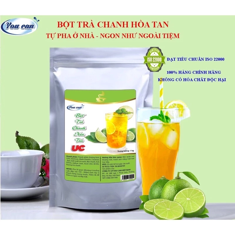 BỘT TRÀ CHANH UC HOÀ TAN TÚI 1KG