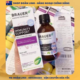Tăng đề kháng Brauer Immunity Support , Hàng úc đi air, Siro BRAUER Baby & Child Immunity Support, Date 9/2024
