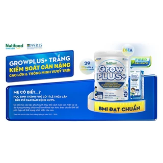 Sữa GrowPLUS+ Trắng 850g dành Cho trẻ Béo phì