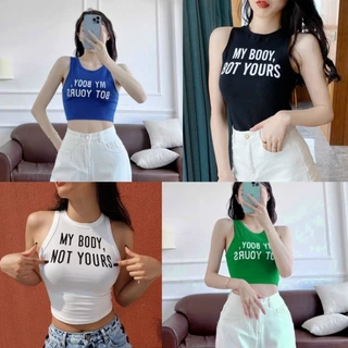 Áo ba lỗ Basic Croptop MY BOT 🌼 Có Ảnh Thật 💯 chất mát co giãn .mã A24