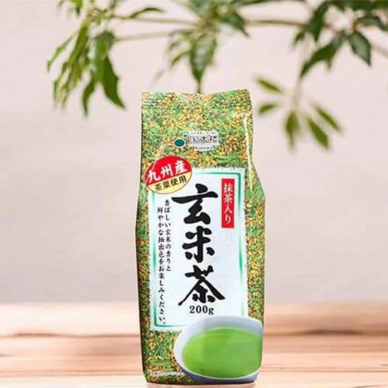 [HSD 2/2025] Trà GENMAI MATCHA Trà xanh gạo lức rang Kunitaro 200g Nhật Bản