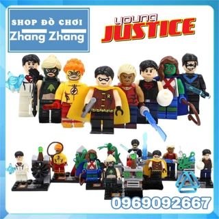 Đồ chơi Xếp hình Nightwing Aqualad Artemis Miss Martian Superboy Kid Flash Red Robin Young Justice Minifigures SY250