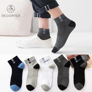 Set 5 Đôi Vớ Cotton Thoáng Khí Thấm Hút Mồ Hôi Khử Mùi Cho Nam