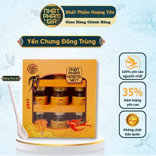 Tổ Yến Biển Chưng Sẵn Nước Yến Sào Nhất Phẩm Hoàng Yến Đông Trùng Hạ Thảo - Lốc 9 Hũ x70ml Cải Thiện Chức Năng Gan Thận