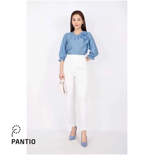 [Chính hãng] FQD5951 - Quần công sở vải thô dáng baggy cạp tạo kiểu xếp ly - PANTIO