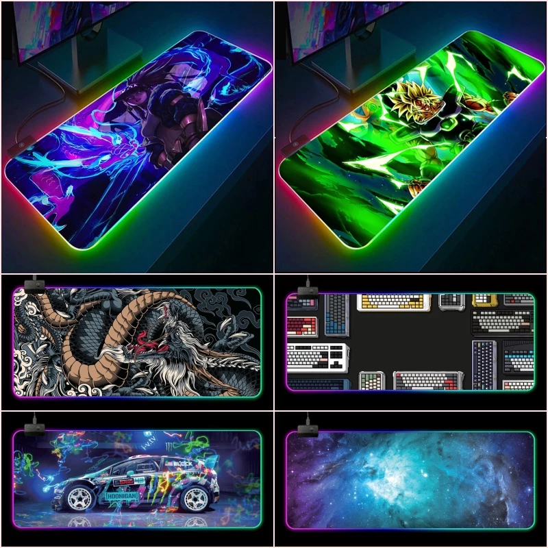 Lót chuột gaming, Pad chuột LED RGB dày 4mm siêu bền