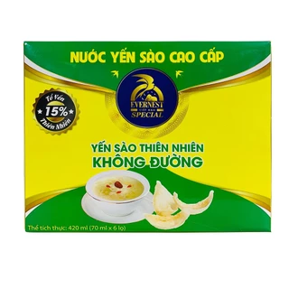 EVERNEST SPECIAL Nước yến sào thiên nhiên KHÔNG ĐƯỜNG 15% tổ yến cao cấp