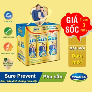 Sữa Bột Pha Sẵn Sure Prevent Gold Vinamilk - Lốc 6 chai x 200ml - Sữa nước bổ sung dinh dưỡng và tăng cường sức khỏe