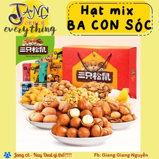 Các loại hạt - bánh mix hãng Ba Con Sóc - Three Squirrel (Hạt dẻ cười - Điều - Hạnh nhân - Mắcca...)