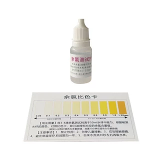 Dung Dịch Thử Clo Dư Trong Nước Máy, Lọ Test Dung Dịch 10ml Tặng kèm Bảng Màu