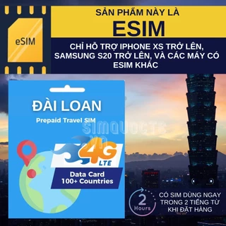 [Esim] Sim du lịch 4G Đài Loan tiện dụng tiết kiệm có nhiều gói cước