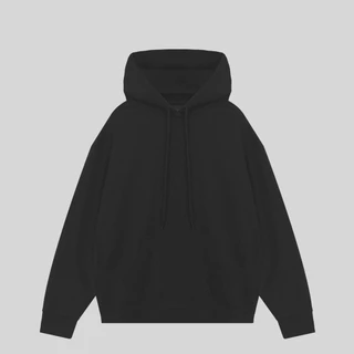 Áo hoodie nỉ bông trơn nữ GINDY dài tay basic form rộng màu trắng và đen chất nỉ thời trang thu đông ấm áp A040