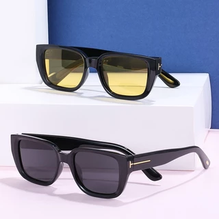 Kính Mát Hình Chữ Nhật Chống Tia uv400 In logo tom ford tf Phong Cách Cổ Điển Dành Cho Nam Và Nữ