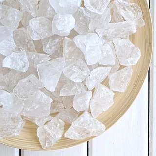 Đá thô thạch anh Trắng ( Clear Quartz ), đá thanh tẩy trong Tarot, Reiki, thiền định, đá phong thủy