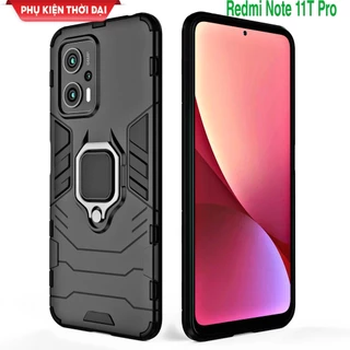 Ốp lưng Redmi Note 11T Pro / Poco X4 GT / Note 12T Pro 5G Iron Man Iring chống sốc chống va đập giá đỡ xem phim