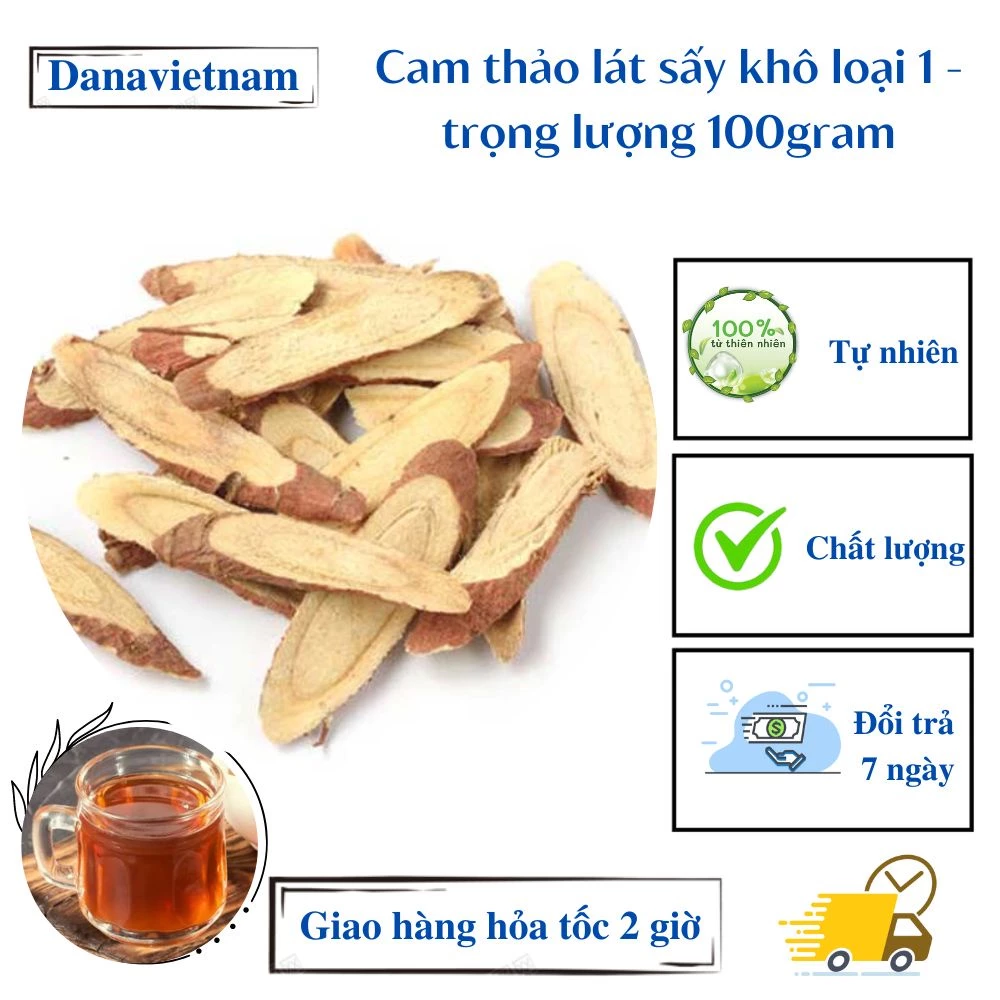 Cam thảo lát sấy khô loại 1 - trọng lượng 100gram