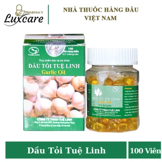 Dầu Tỏi Tuệ Linh cải thiện tình trạng mỡ máu, giảm nguy cơ xơ vữa động mạch vành - (Hộp 100 viên) - Luxcare Pharmacy