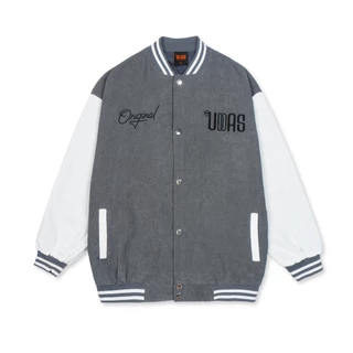 Áo Khoác Bomber Varsity Jacket UDAS ORIGINAL - Xám