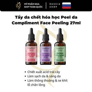 Tẩy da chết hóa học Peel da Compliment Face Peeling 27ml sáng da, se khít chân lông