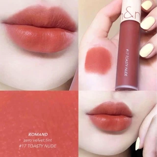 Son Romand Zero 17 Toasty Nude Cam Sữa Đất Nude Son Kem Lì Romand Zero Velvet Lip 5g