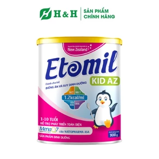 Sữa Etomil Kid AZ (900g) cao năng lượng cho trẻ nhẹ cân, biếng ăn và suy dinh dưỡng