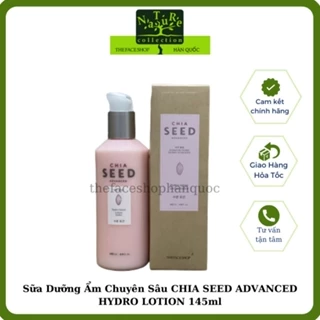 [Date 2026] Sữa dưỡng ẩm sáng mịn da trắng da phục hồi da hư tổn The Face Shop Chia Seed Advanced Hydro Lotion 145ml