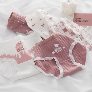 Quần lót nữ cotton viền ren đính nơ dễ thương kháng khuẩn cute quyến rũ đẹp 03