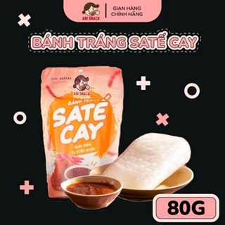 [Mua 5 Tặng 1] Bánh Tráng Chấm Sa Tế Cay Thương Hiệu Abi Snack Trọng Lượng 80 Gam