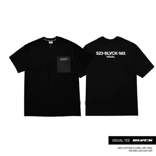 Áo thun tay lỡ " VISUAL POCKET T-Shirt " / BLVCK - Cotton 2 chiều, form oversize, unisex.