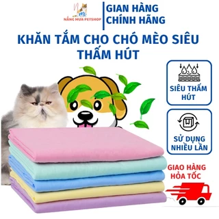 Khăn tắm cho chó mèo siêu thấm hút Clean Cham